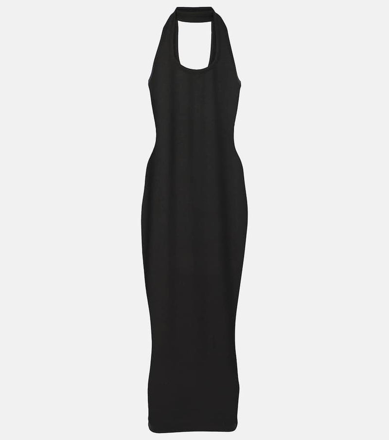 Coperni Ribbed-knit cutout maxi dress