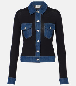 Coperni Denim-trimmed top