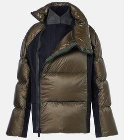 Sacai Wool-trimmed puffer jacket