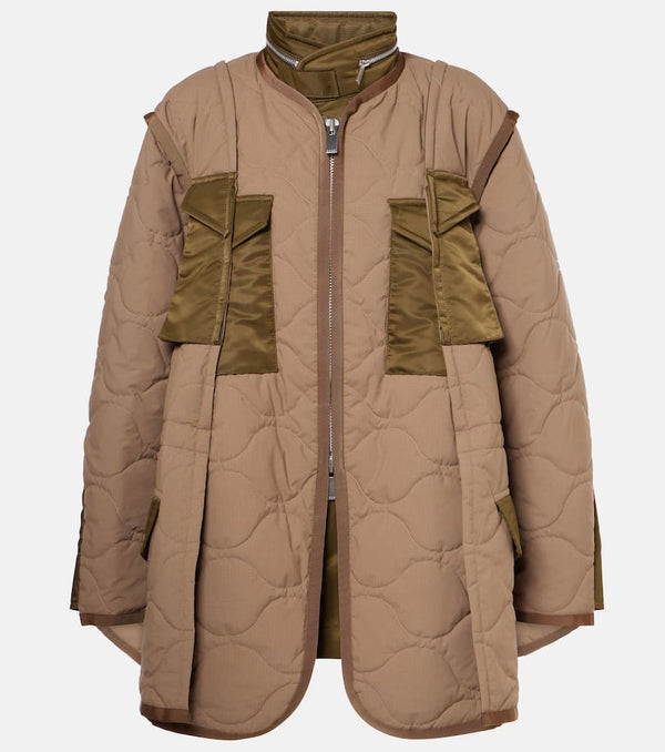 Sacai Quilted ripstop coat