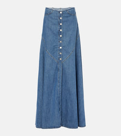 AG Jeans Malaga denim maxi skirt