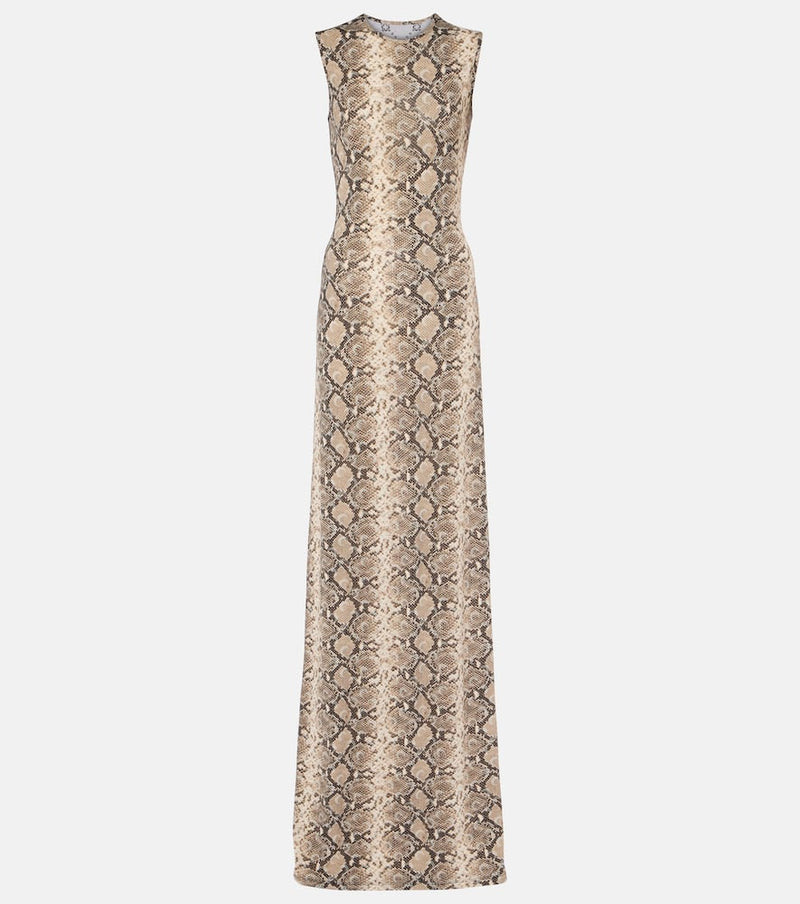 Marine Serre All Over Moon snake-print maxi dress