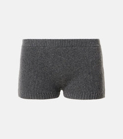 Gucci Ribbed-knit wool shorts