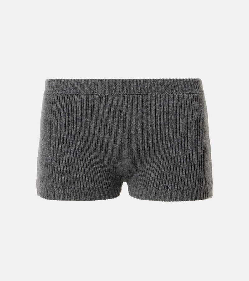 Gucci Ribbed-knit wool shorts