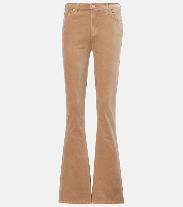 7 For All Mankind Ali high-rise velvet flare jeans