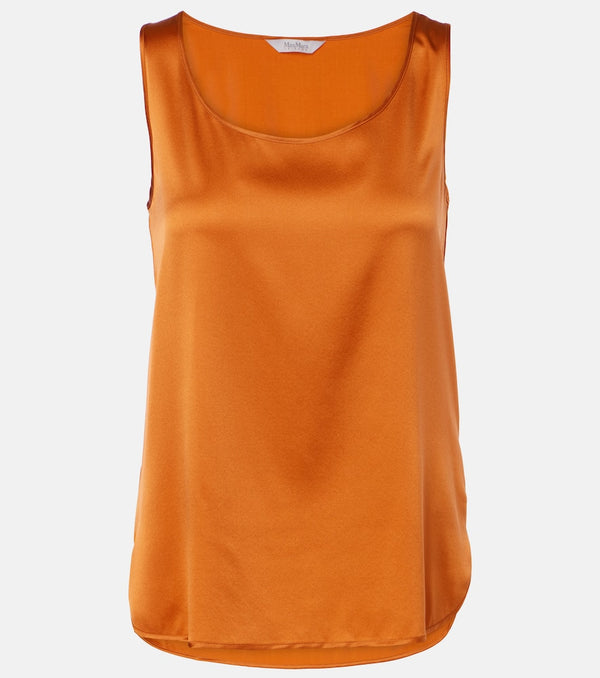 Max Mara Leisure Pan silk-blend satin tank top