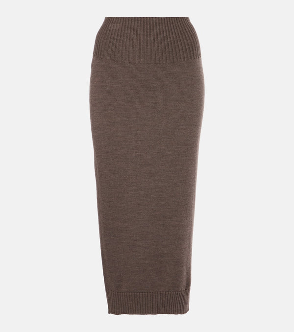 Max Mara Melk virgin wool midi skirt