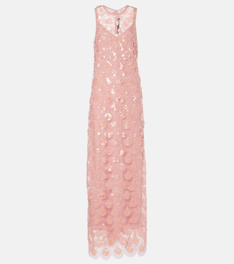 Rotate Sequined maxi dress