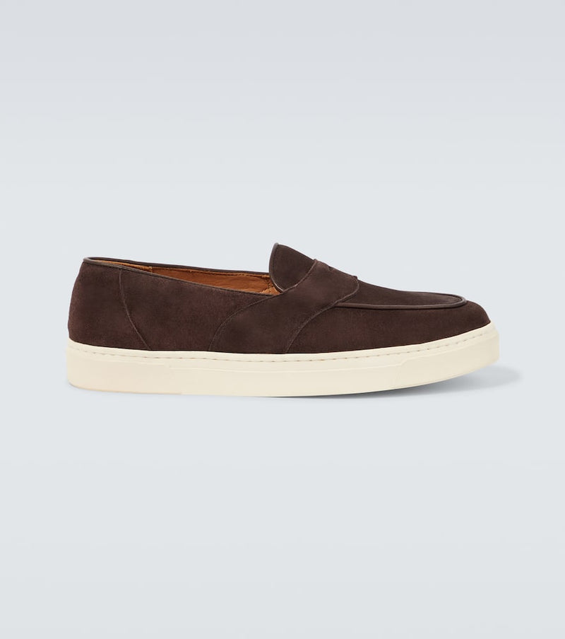 George Cleverley Joey II suede penny loafers