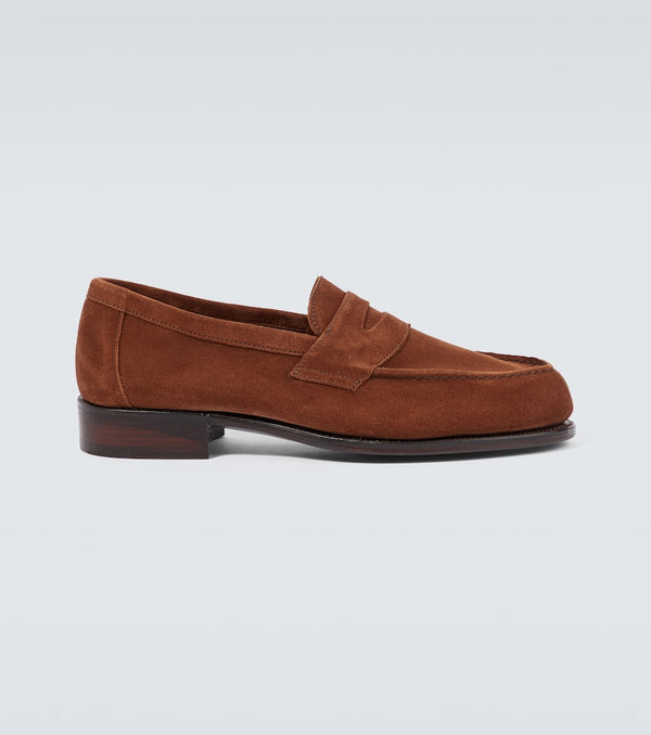 George Cleverley Cannes suede penny loafers