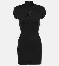 Mugler Black Star cutout minidress