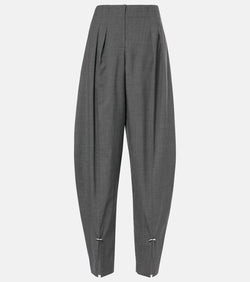 Mugler Wool barrel-leg pants