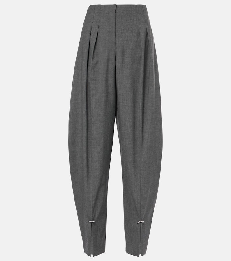 Mugler Wool barrel-leg pants