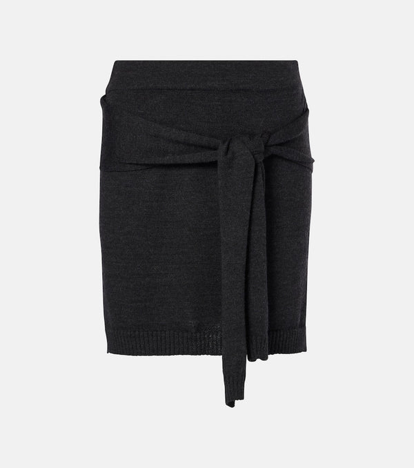 Lemaire Trompe l'ail wool-blend miniskirt