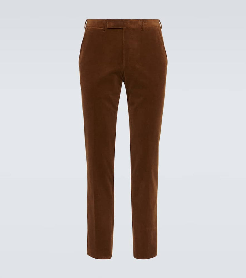 Zegna Cotton and cashmere corduroy slim pants