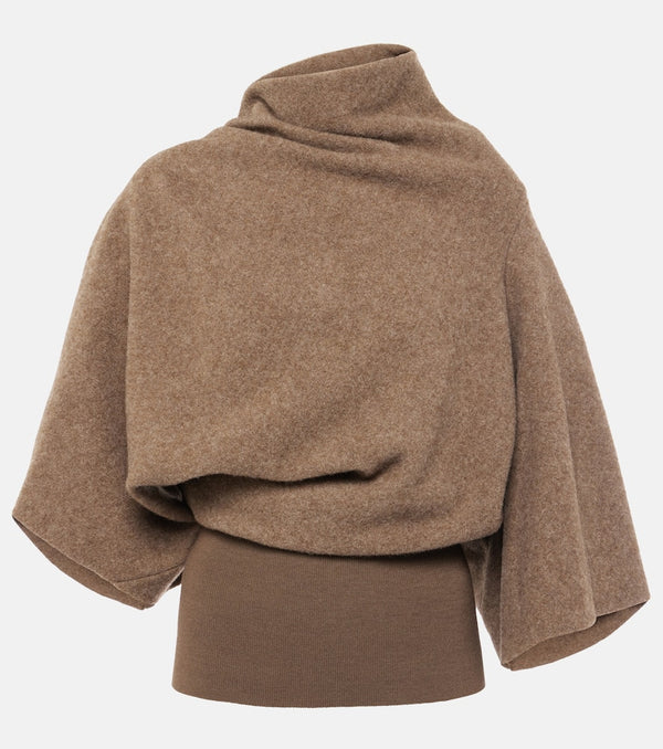 Rick Owens Cylinder draped virgin wool top