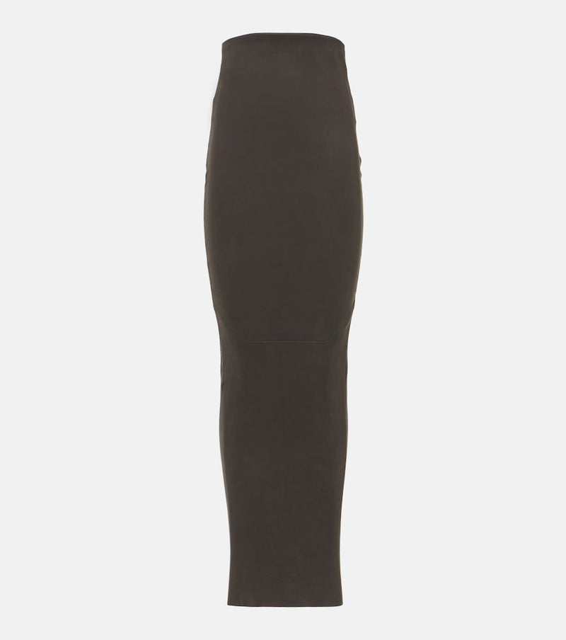 Rick Owens Dirt Pillar leather maxi skirt