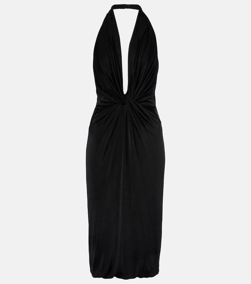 Tom Ford Gathered halterneck midi dress