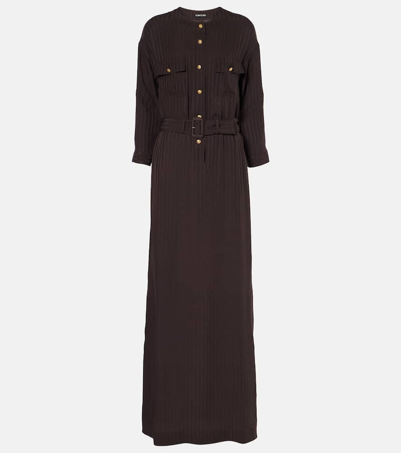 Tom Ford Striped belted shirt dress