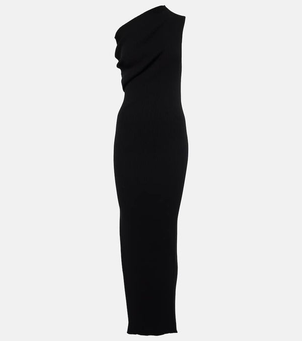 Rick Owens One-shoulder jersey maxi dress