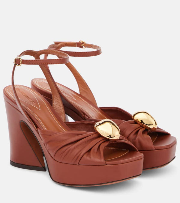 Zimmermann Gleam 120 leather platform sandals