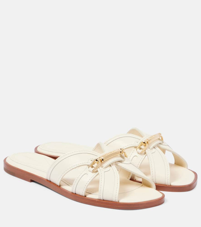 Zimmermann Prisma leather slides