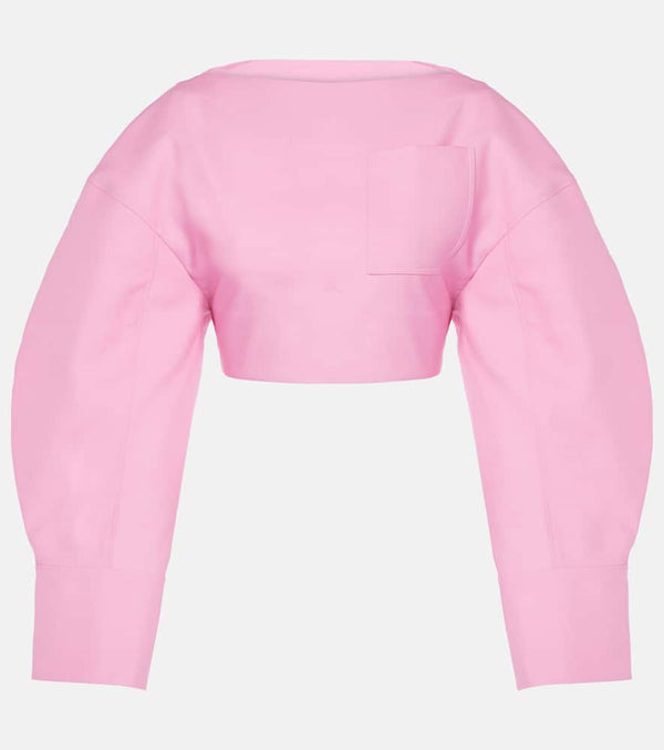 Jacquemus Casaco wool and silk crop top