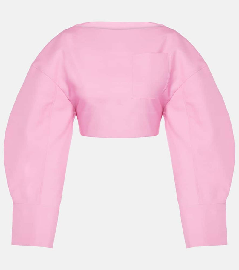 Jacquemus Casaco wool and silk crop top