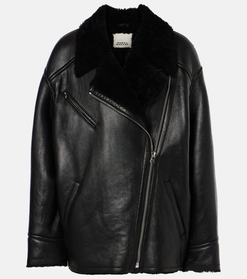 Isabel Marant Adelina shearling-lined leather coat