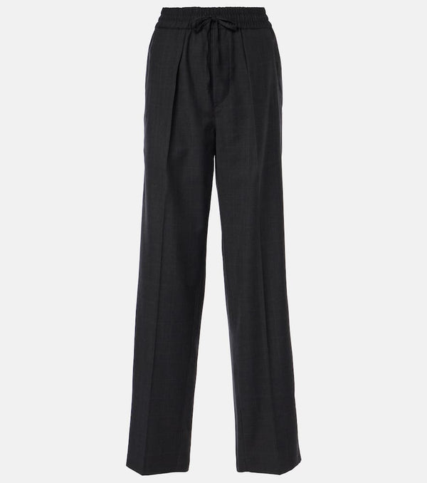 Isabel Marant Liska checked wool-blend straight pants