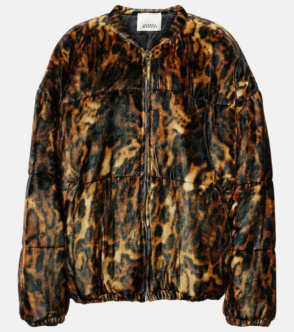 Isabel Marant Delima leopard-print bomber jacket