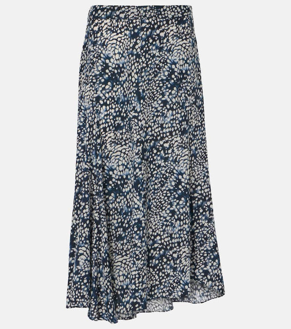 Isabel Marant Hortensia printed crêpe de chine midi skirt