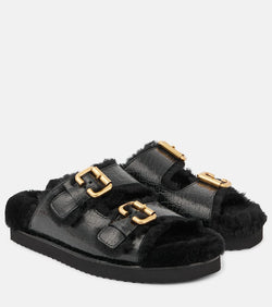 Chloé Nil shearling-lined leather sandals