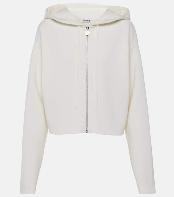 Loewe Anagram wool-blend zip-up hoodie