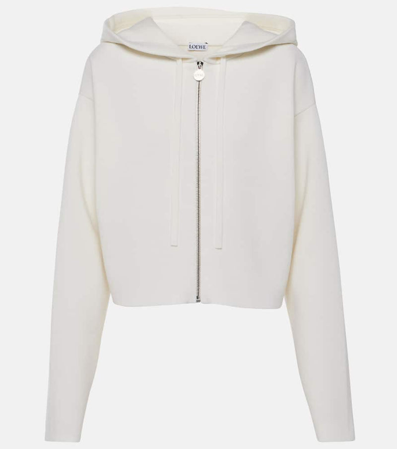 Loewe Anagram wool-blend zip-up hoodie