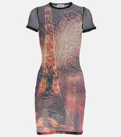 Jean Paul Gaultier Pigalle printed mesh minidress