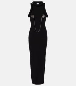 Jean Paul Gaultier 3D embellished jersey maxi dress