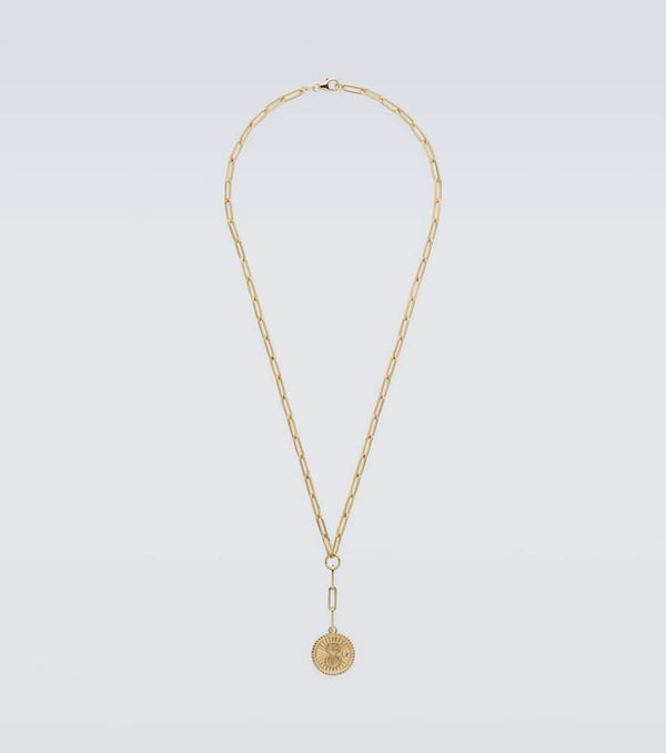 FoundRae Karma 18kt gold chain necklace with diamond