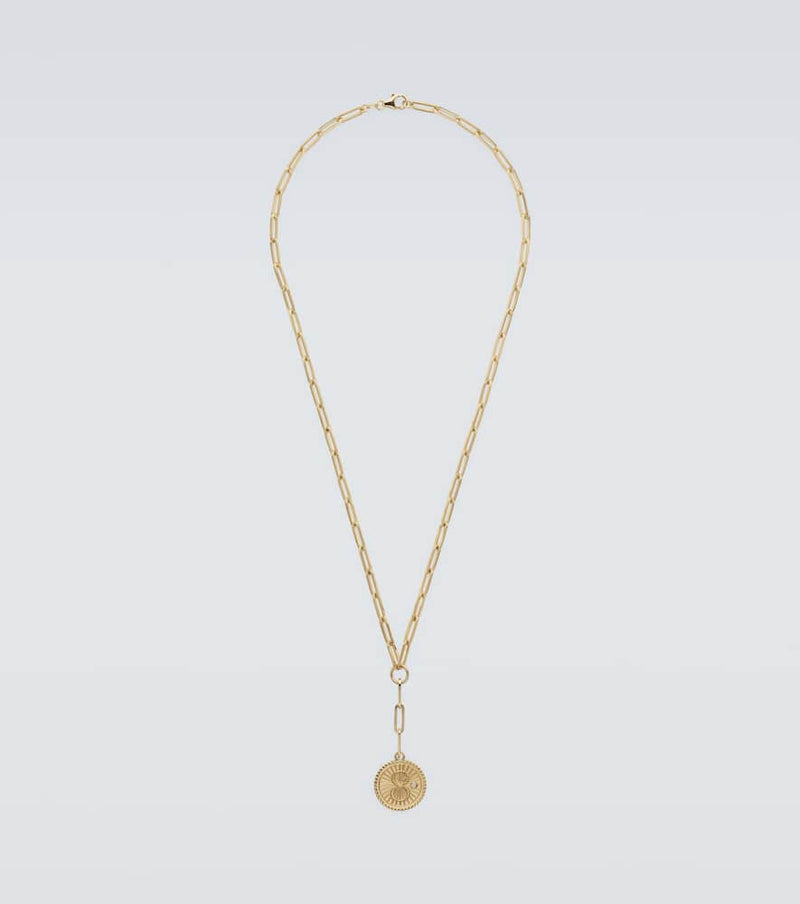 FoundRae Karma 18kt gold chain necklace with diamond