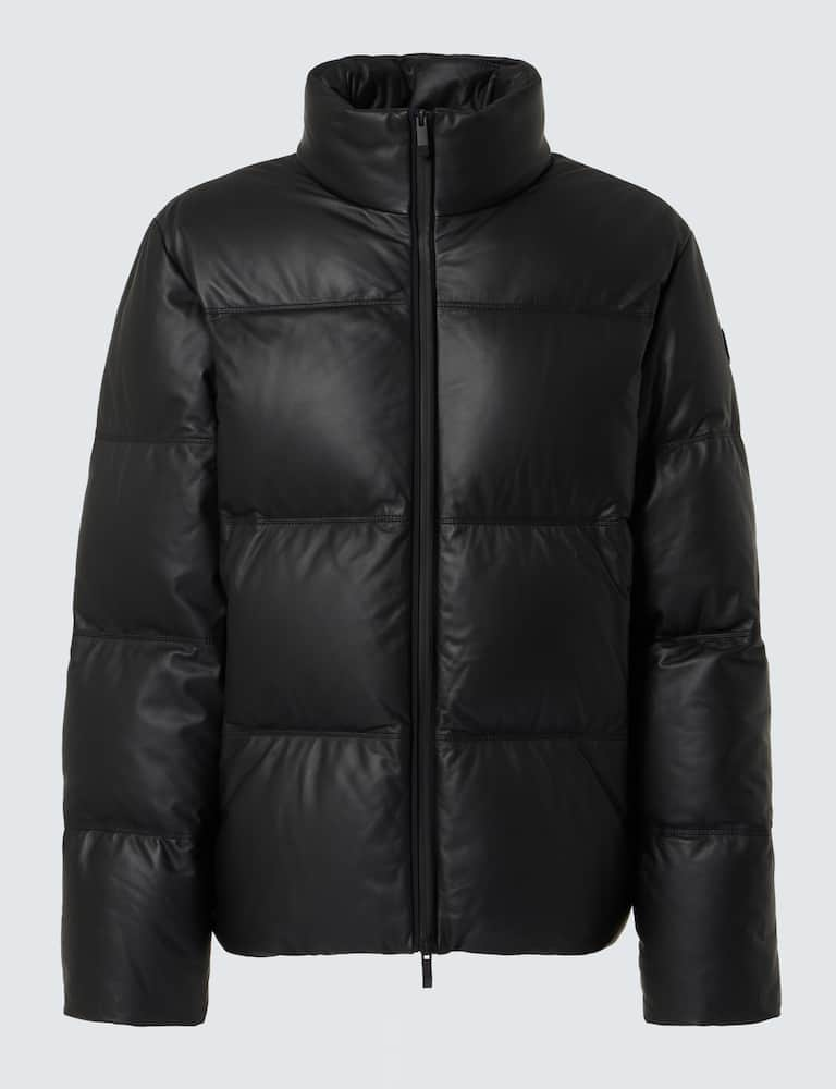 Moncler Ligont leather down jacket