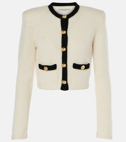 Alessandra Rich Cropped wool-blend jacket