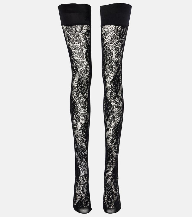 Alessandra Rich Lace over-the-knee socks