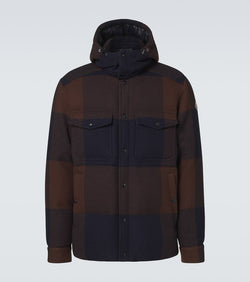 Moncler Ladurns checked wool down jacket