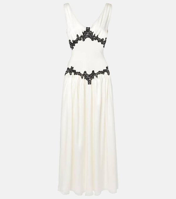 Gabriela Hearst Highland embroidered silk and wool gown