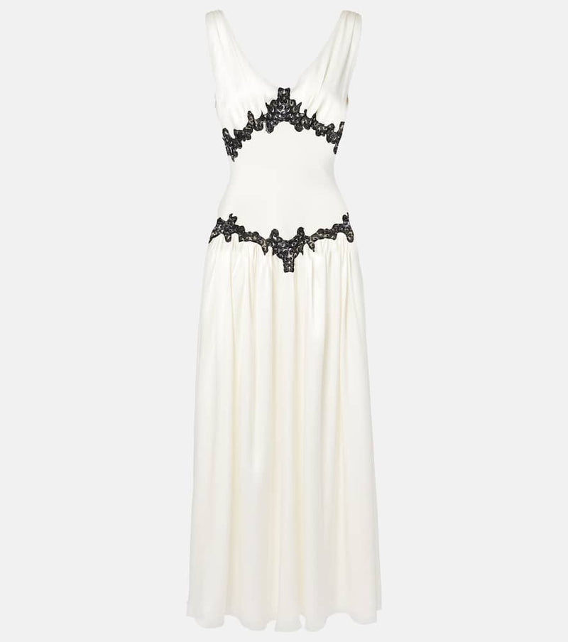 Gabriela Hearst Highland embroidered silk and wool gown