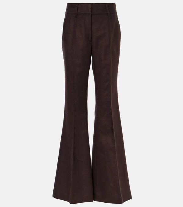 Gabriela Hearst Rhein high-rise silk flared pants