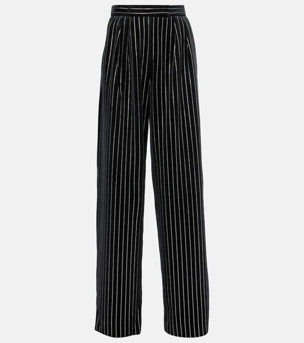 Alex Perry Embellished velvet straight pants