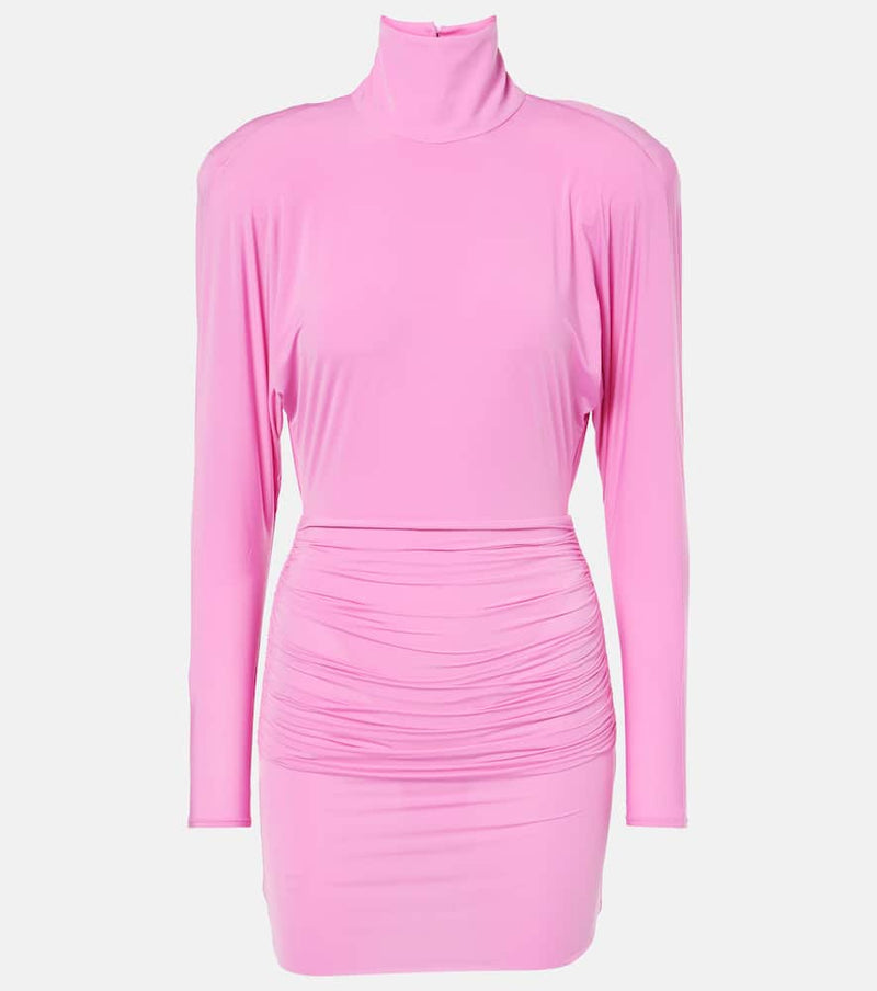 Alex Perry Draped jersey minidress