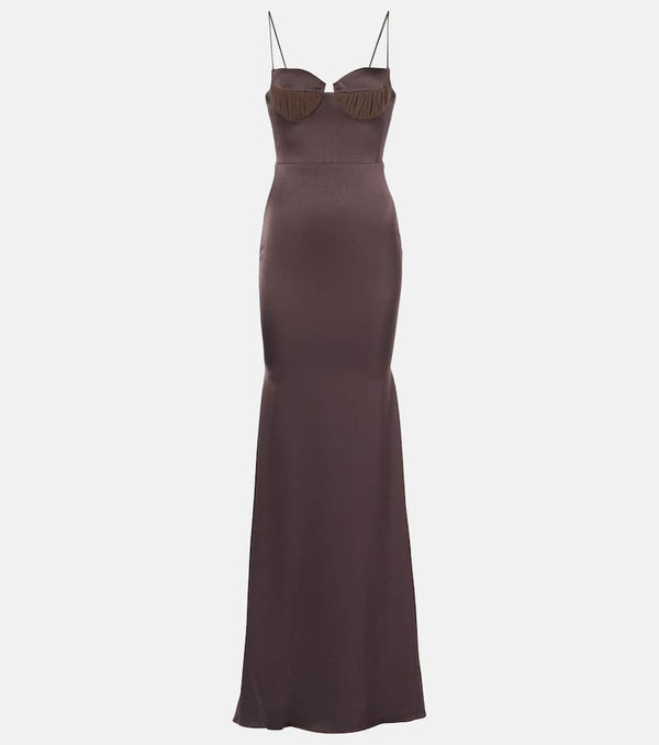 Alex Perry Satin bustier gown