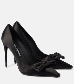 Dolce & Gabbana Bow-detail satin pumps